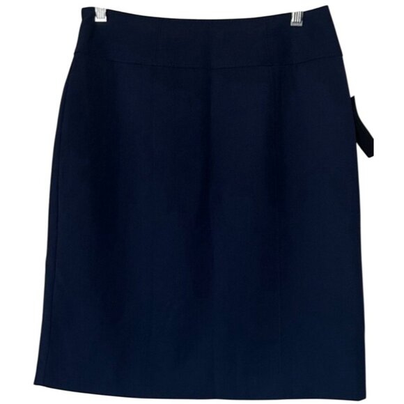 Worthington Blue Pencil Skirt Knee Length Polyester Blend Women's Size 8 (NWT) - Picture 1 of 13
